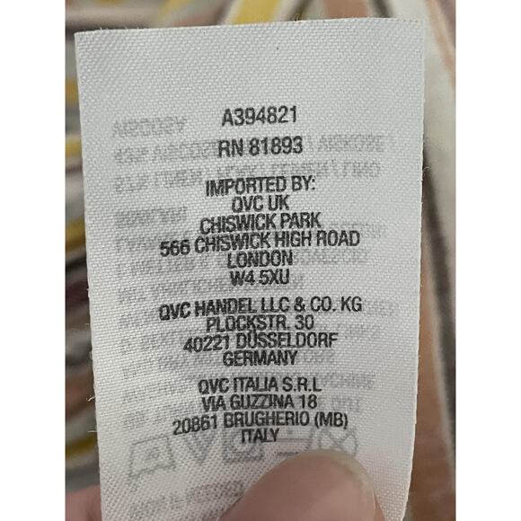 Naturals d&co Pants Womens XL Striped Linen Blend Drawstring Wide Leg Pockets - Picture 10 of 10